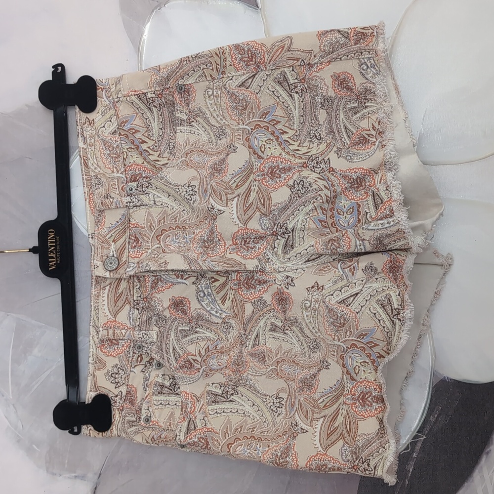 Jessica Simpson Paisley Infinate High Waist Button Fly Shorts Size 29 ❤️